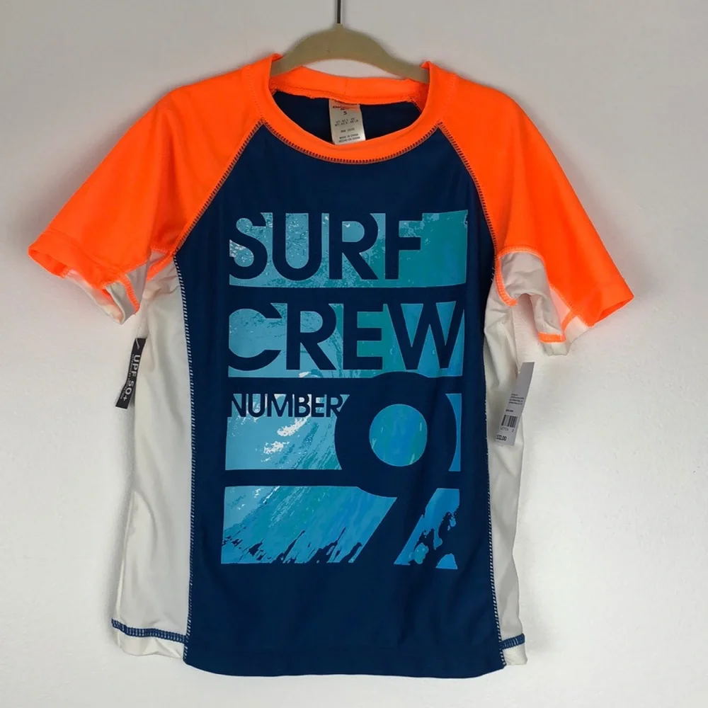OshKosh B’gosh l NWT Orange & Blue Surf Rash-guard